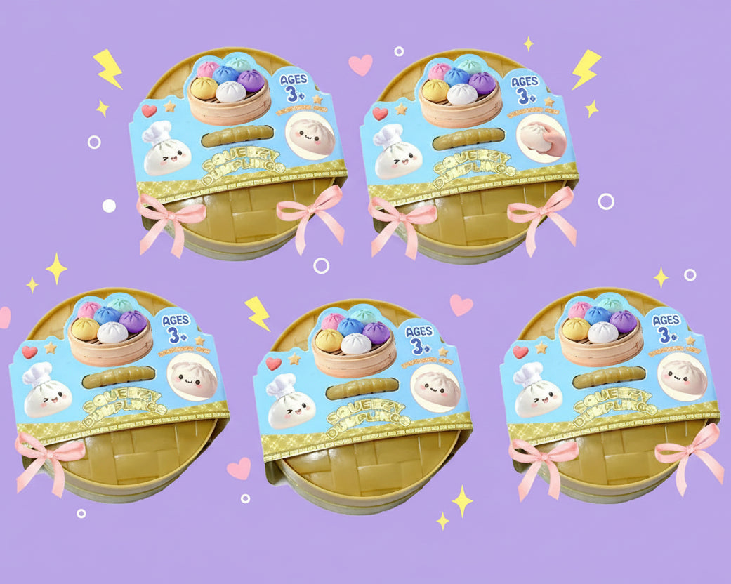 Dumpling Pressure Dumpling Squishies Cute Colorful Bun Toy Slow Rising Stress Relief Fidget Toy for Kids Adults Anti-Anxiety Toy