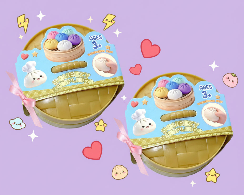 Dumpling Pressure Dumpling Squishies Cute Colorful Bun Toy Slow Rising Stress Relief Fidget Toy for Kids Adults Anti-Anxiety Toy